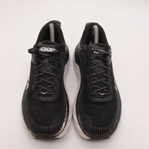Hoka One One Bondi 7 Women's Size 9.5 Running  Sneakers Black White 1110519 BWHT - Picture 2 of 10